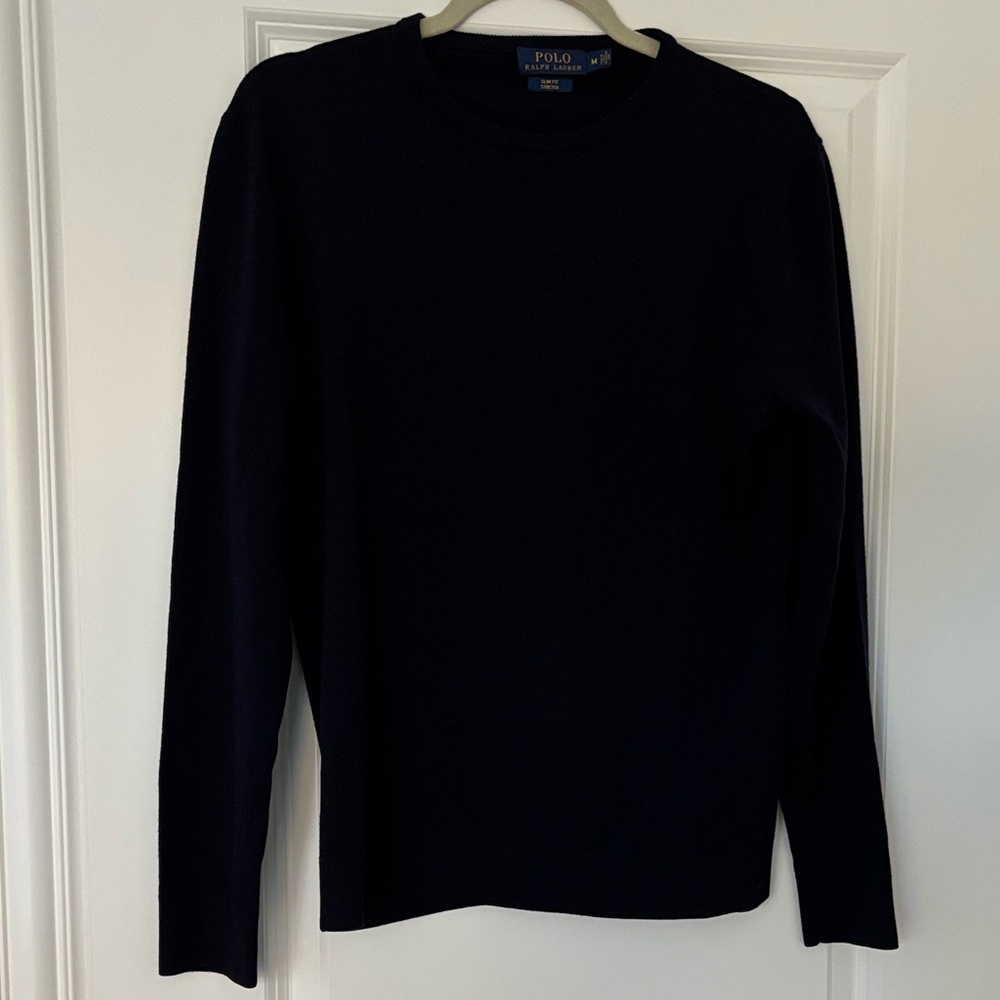 Ralph Lauren Navy Slim Fit Sweater - Picture 9 of 9